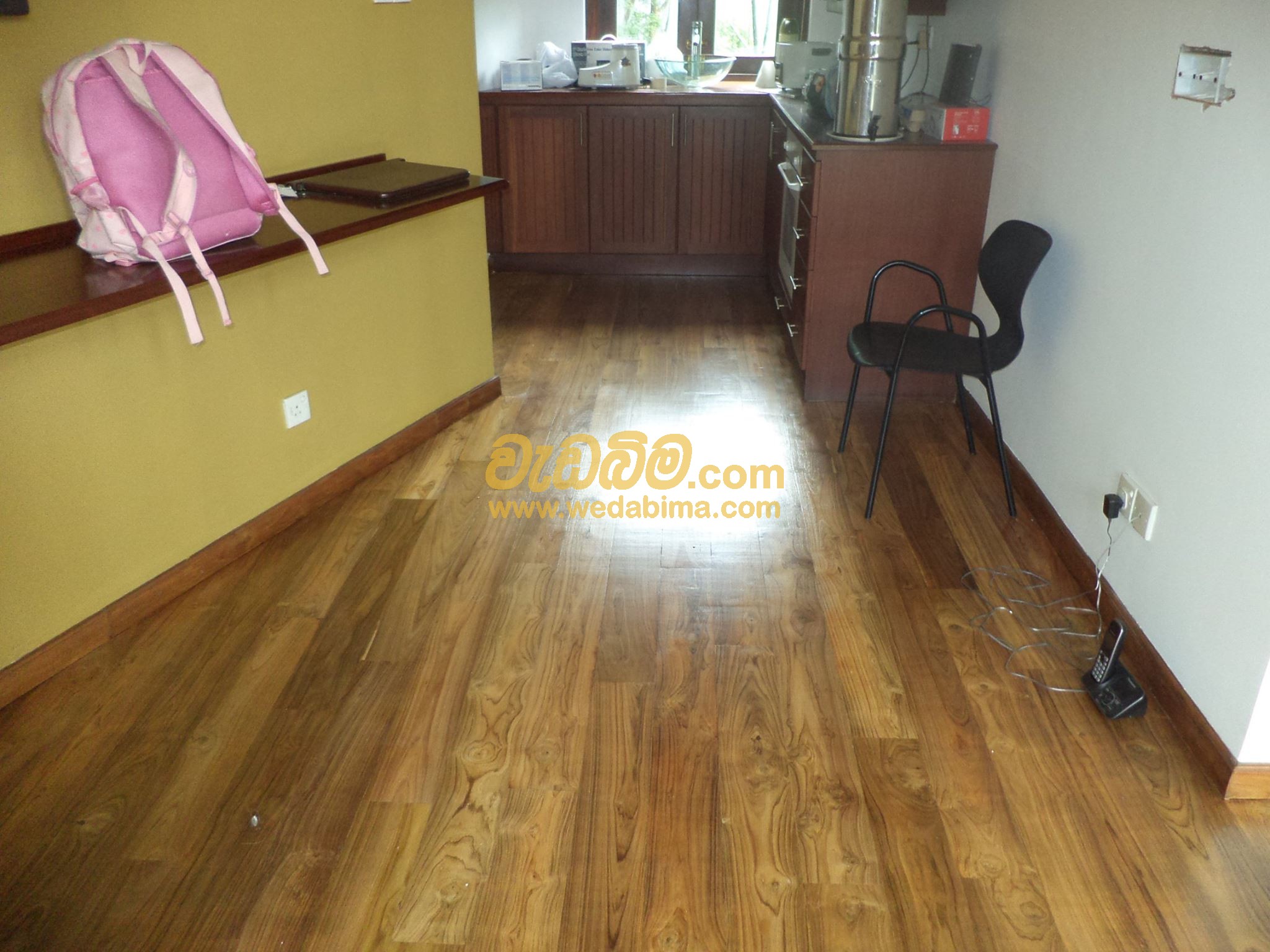 Wooden flooring design in Colombo