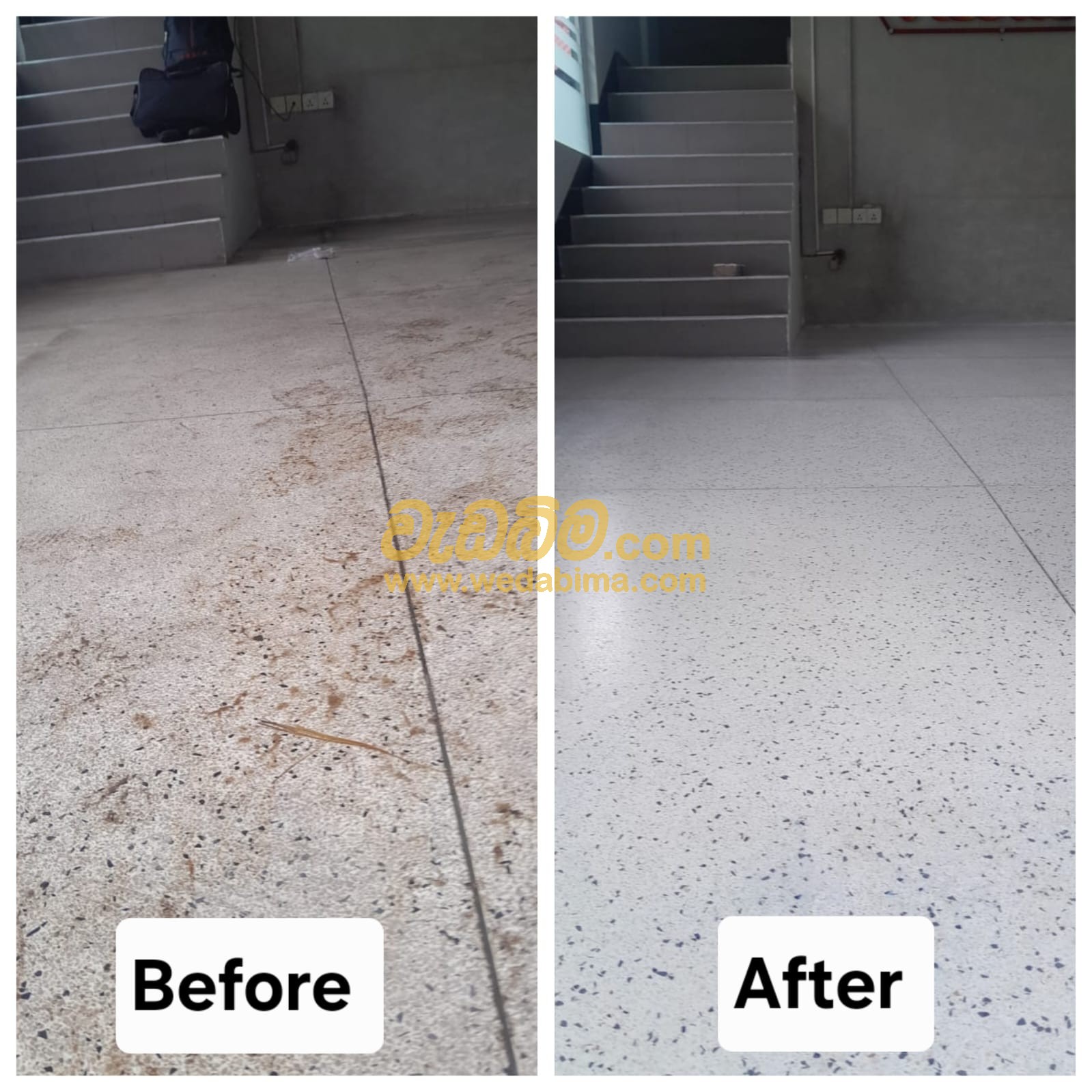 Old Terrazzo floor cut & polish