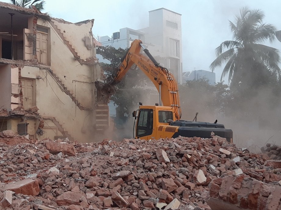 Demolition works in construction maharagama