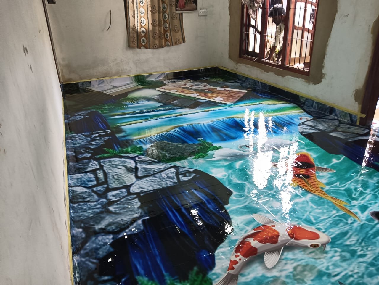 epoxy 3d flooring work in kegalle