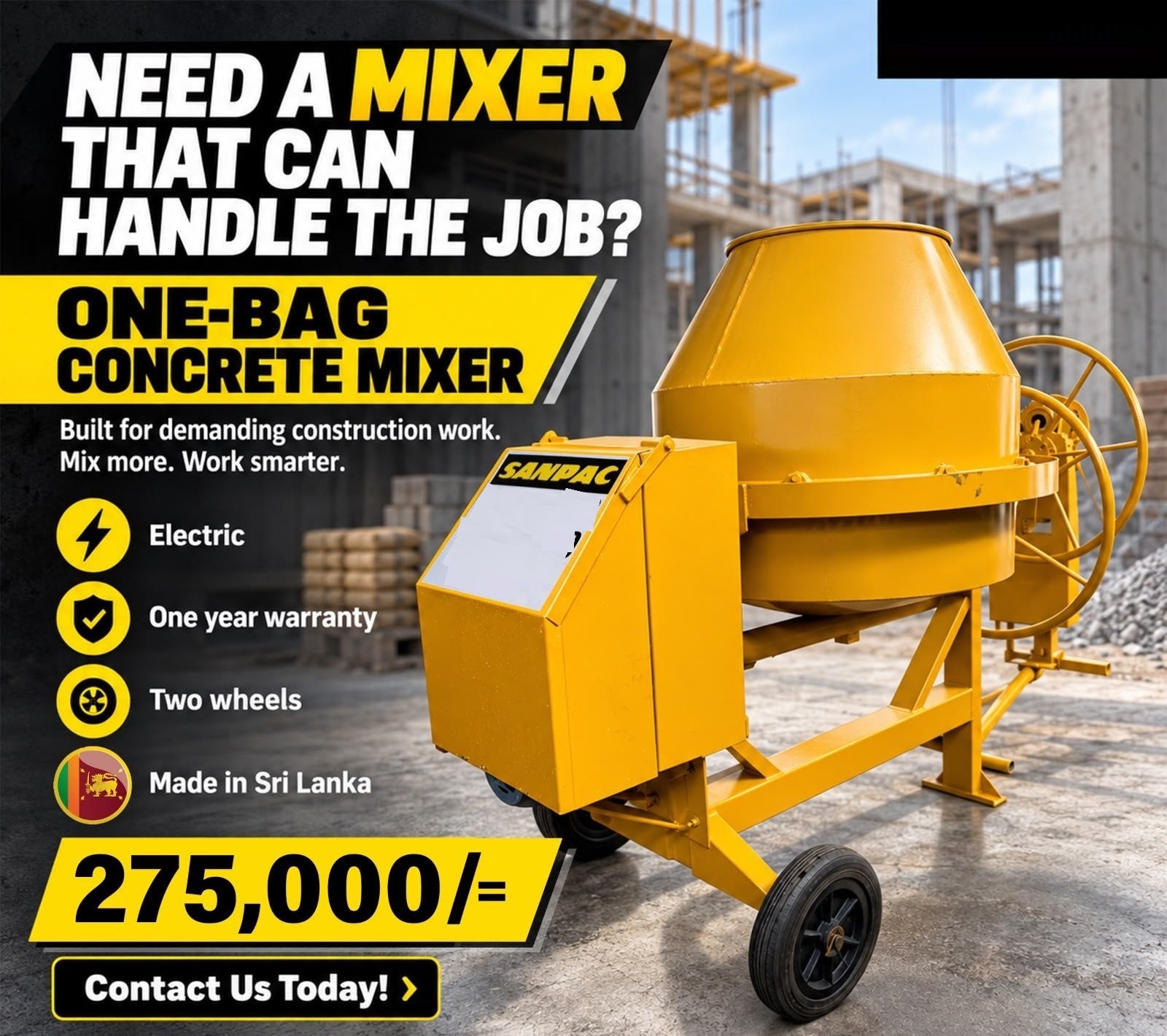 Concrete Mixer sale prices in colombo