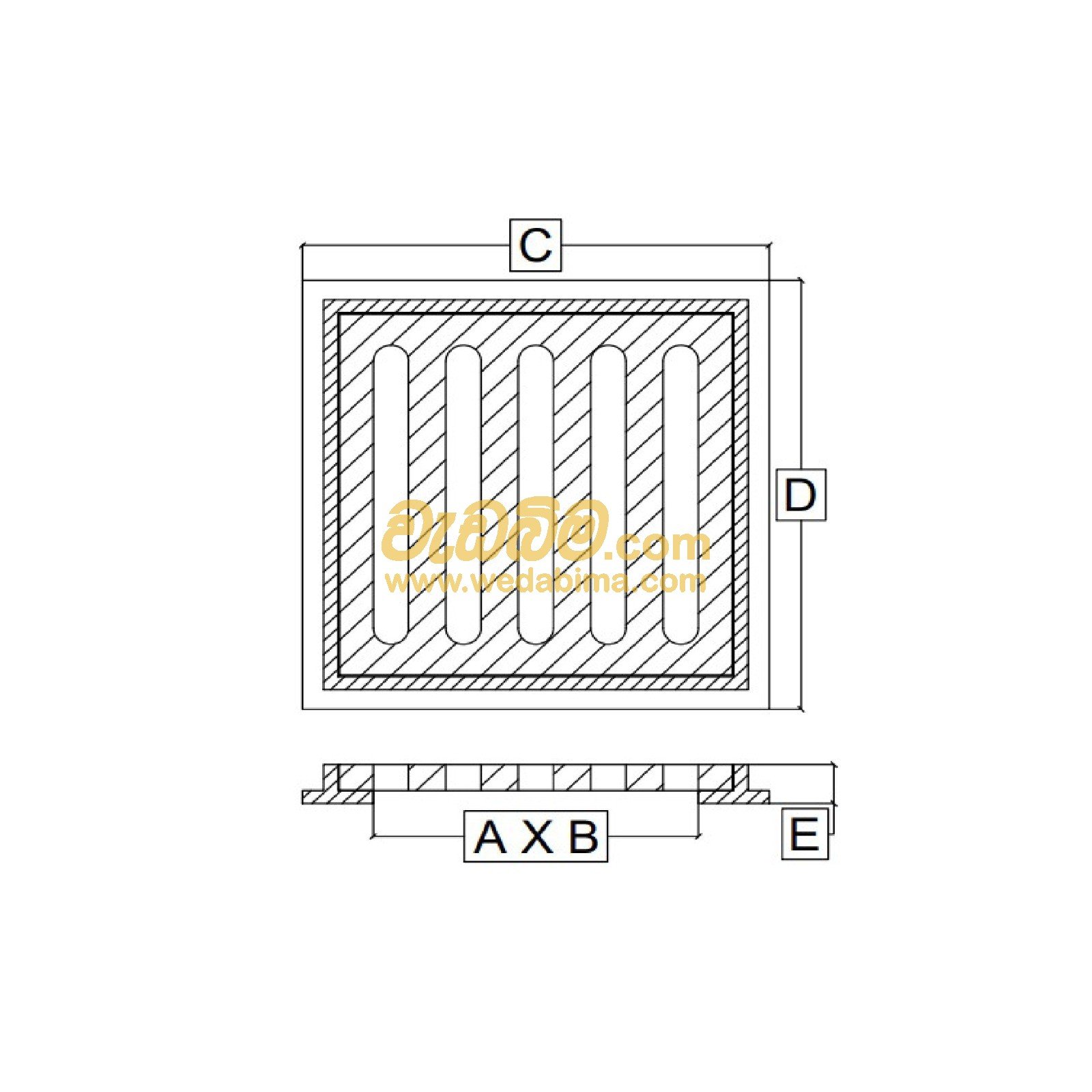 400mm x 400mm Cast-iron Grating Cover With Frame