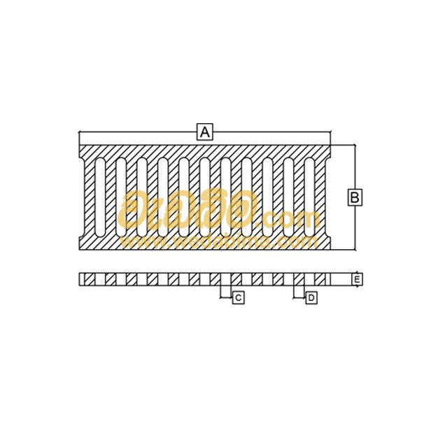 600mm x 250mm x 35mm Thick Cast-iron Grating