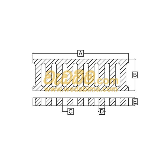 200mm x 600mm x 50mm Thick Cast-iron Grating